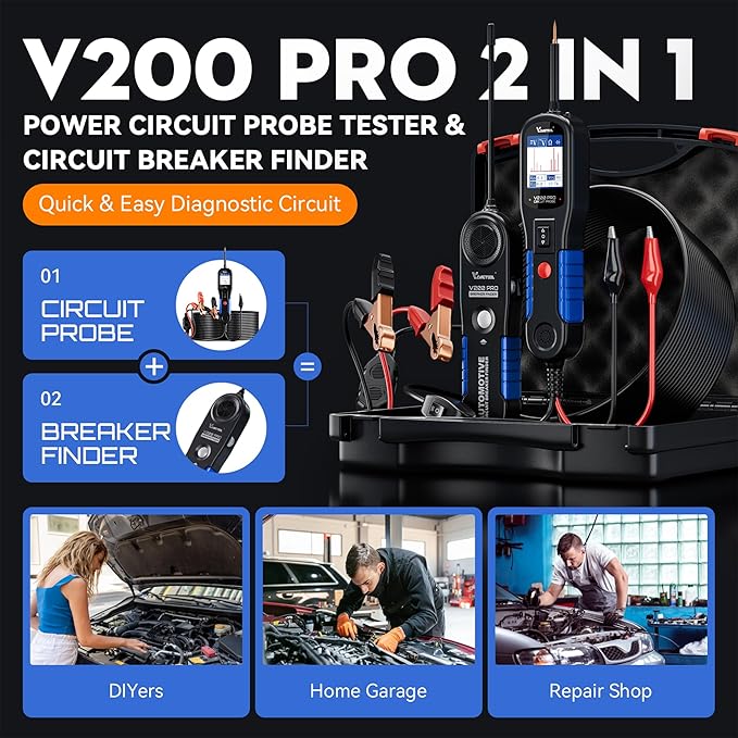 VDIAGTOOL V200 Pro Automotive Power Circuit Probe Tester Breaker Finder Tool - Image 2