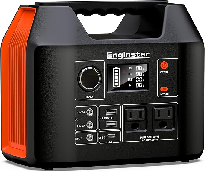 EnginStar Portable Power Station 300W 296Wh Battery Bank by ENGINSTAR