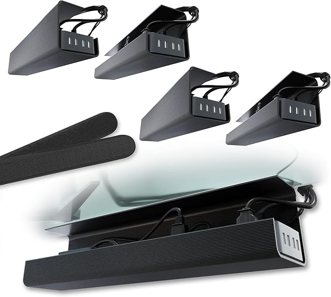 No-Screw Under Desk Cable Management Tray by ScandinavianHubCableTrays