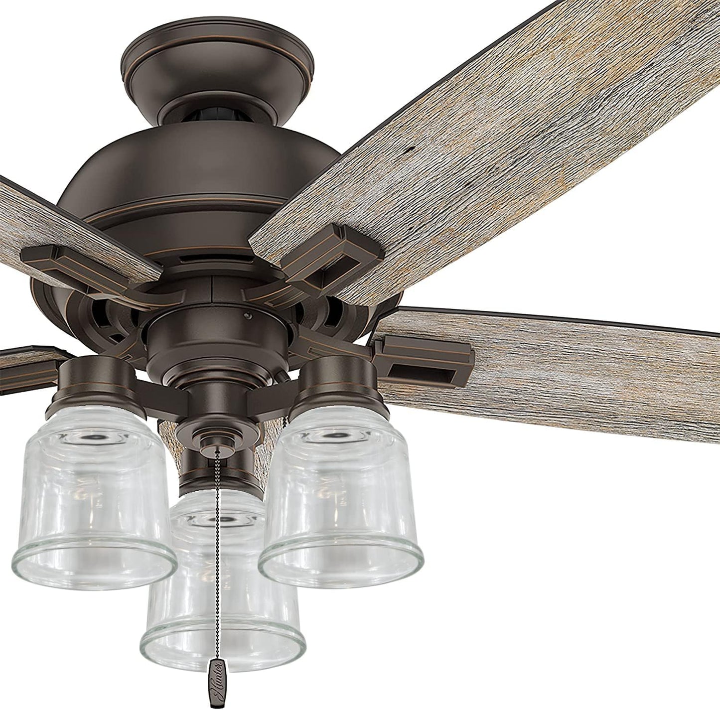 LIGHTACCENTS Ceiling Light Cover Set of 4 - Clear Glass Replacement Shades for Ceiling Fan Light Covers - Ceiling Fan Light Kit - Quick Installation Glass Lamp Shade, Ceiling Fan Globe Replacement