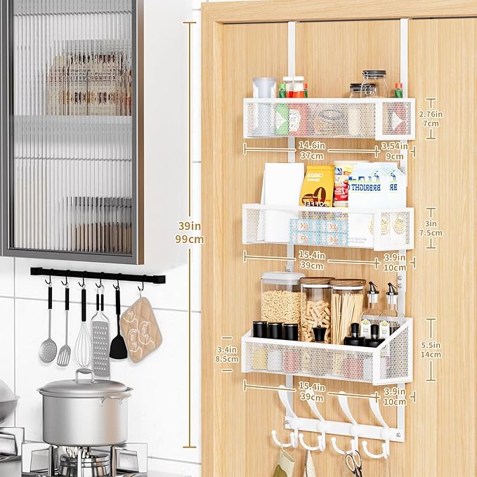 Kaiferty Over The Door Hooks Organizer, Coat Rack Over The Door Storage Hanger - Image 8