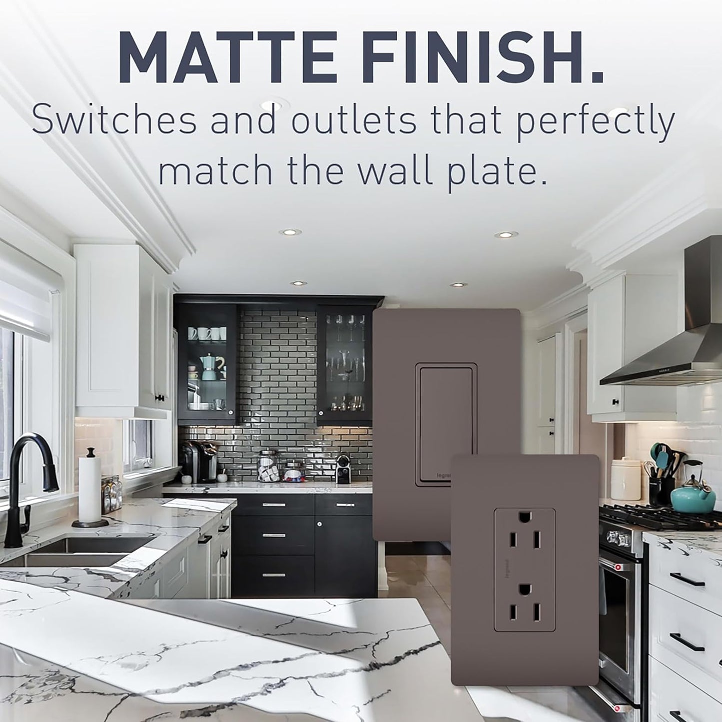 Legrand radiant 20 Amp GFCI Decorator Duplex Outlet Brown 1 Pack