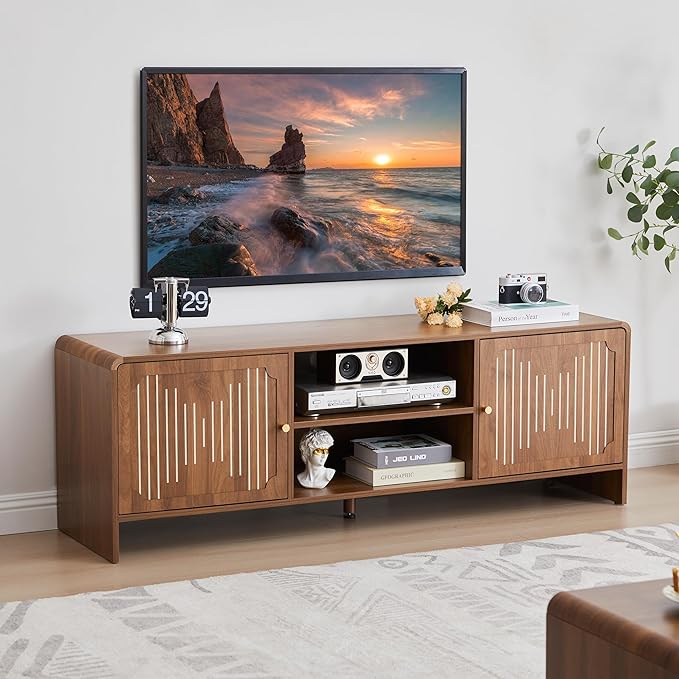 MAHYIZYI 58'' TV Stand for 65 inch TV, Mid Century Modern Entainment Center by MAHYIZYI-SimpleFashionable