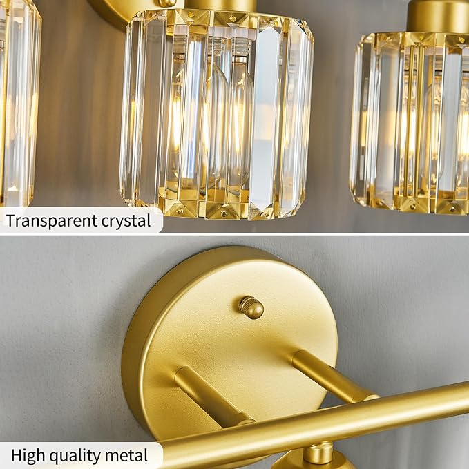 FDPBY Modern 3 Light Crystal Vanity Light, Compatible - Image 5