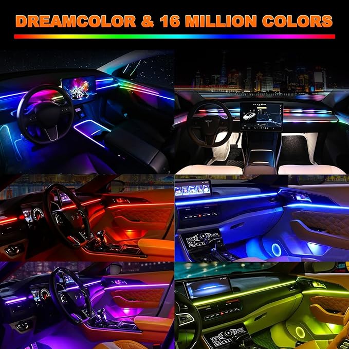 Jushope Interior Car LED Strip Lights, Acrylic LED Lights - Image 4