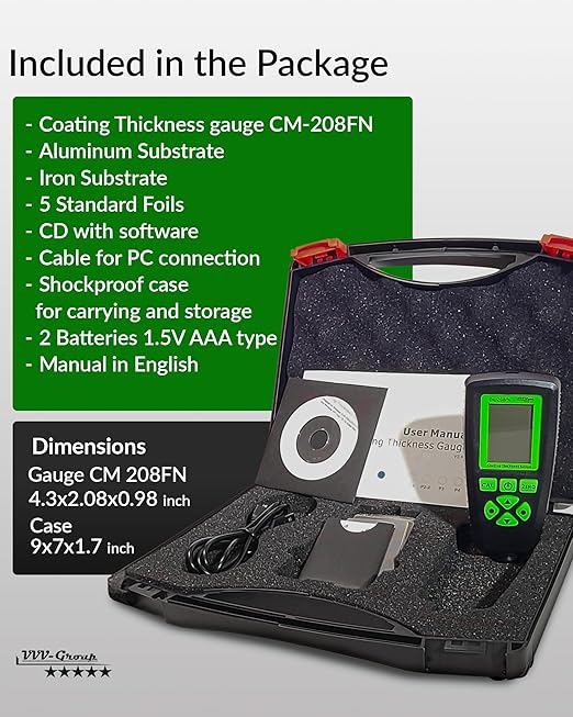 Digital Coating Thickness Gauge CM-208FN / Automatic Thickness Paint Meter - Image 4