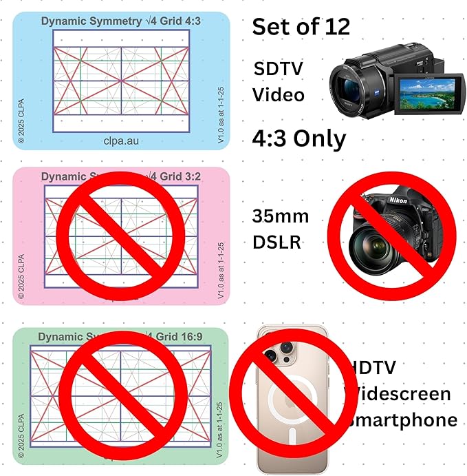 CLPA Video 4:3 Photographic Viewfinder Set: All viewfinders in 4:3 Aspect Ratio - Image 2