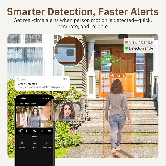 Girafit 3MP 2K Window Camera, 2.4GHz & 5GHz WiFi Indoor Cameras - Image 6