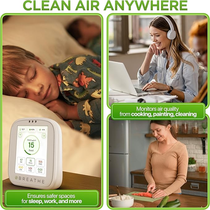 BREATHE Airmonitor Plus: Smart Air Quality Monitor Indoor - Image 6