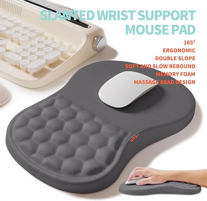 KUOSGM 2-in-1 Ergonomic Set, Wave Rise Keyboard Wrist Rest and Massage Bulge - Image 3