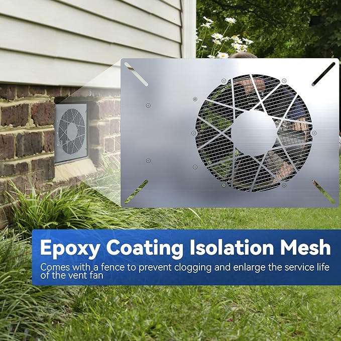 Abestorm 540CFM Crawlspace Ventilation Fans IP-55 Grade Basements Vent Fan 8.7 - Image 2