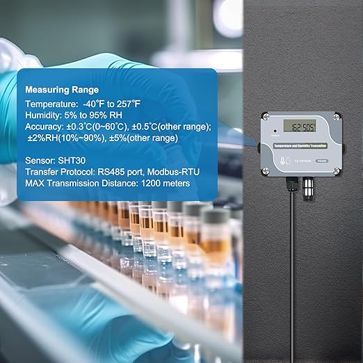 Tzone RS485 Temperature Humidity Sensor Modbus RTU Temp Sensor Digital - Image 4