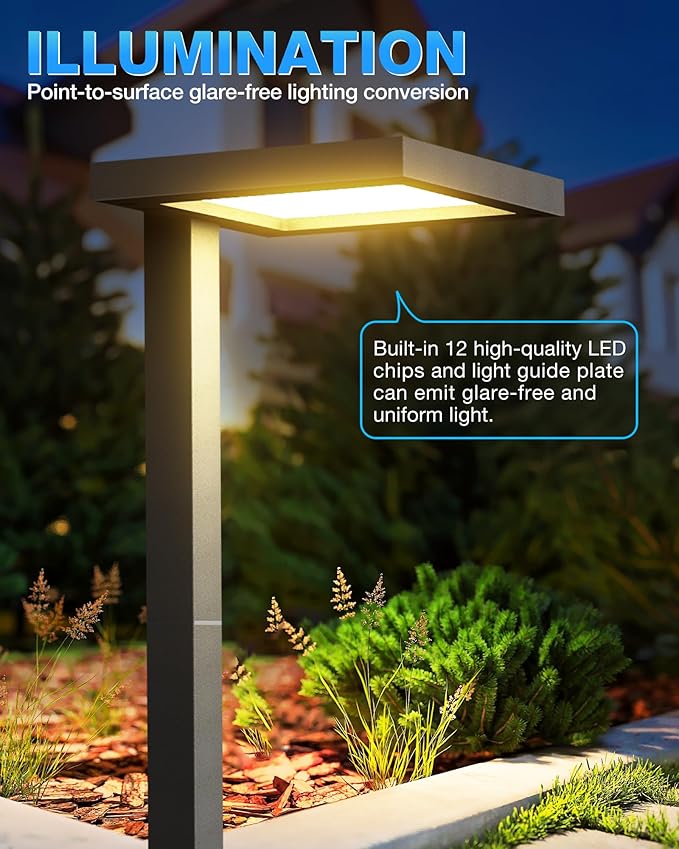SUNVIE 5W Anti-Glare Low Voltage Pathway Lights Wired 12-24V LED Landscape Path - Image 5
