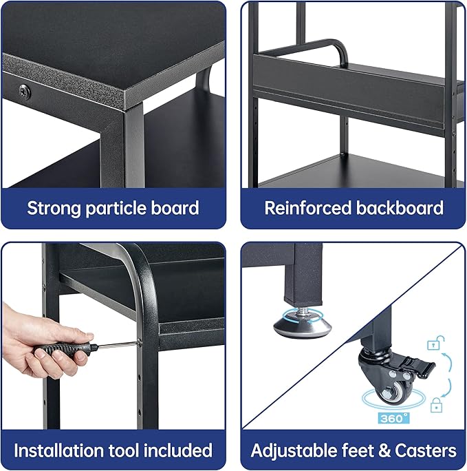 Fannova 32.3" x 18.9" Extra Large Printer Stand Table - Image 8