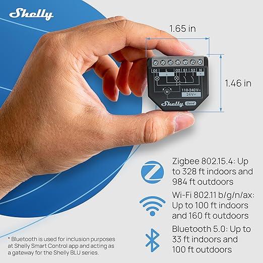 Shelly 2PM Gen4 | Wi-Fi, Zigbee & Matter 2-Channel Smart Relay Switch - Image 4