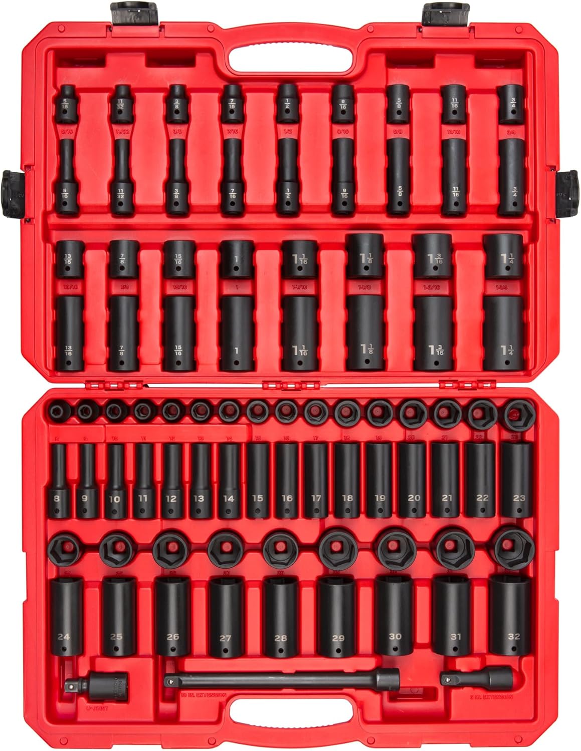 TEKTON 1/2 Inch Impact Socket Set, 87-Piece | SID92407