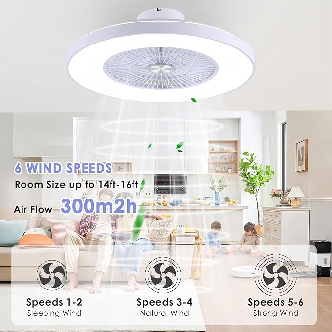 HUMHOLD 24" Bladeless Ceiling Fans - Image 5