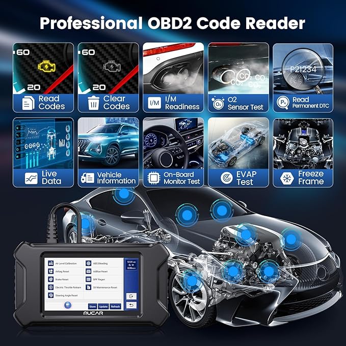 MUCAR CS6 OBD2 Scanner Diagnostic Tool, Engine Transmission BCM Car Scanner - Image 6