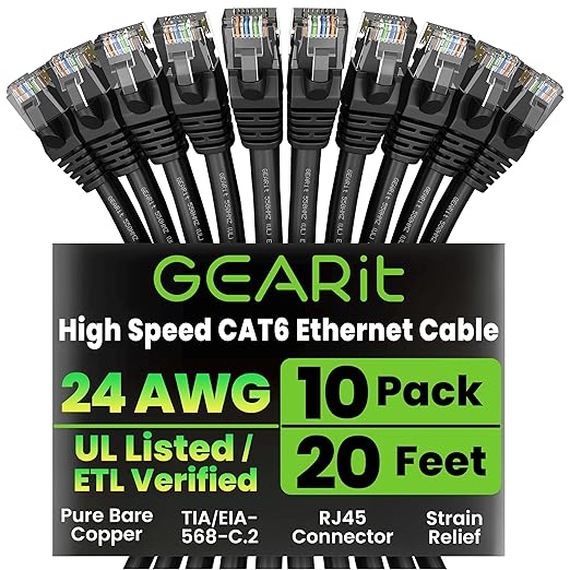 GEARit Cat 6 Ethernet Cable Pack by GEARit