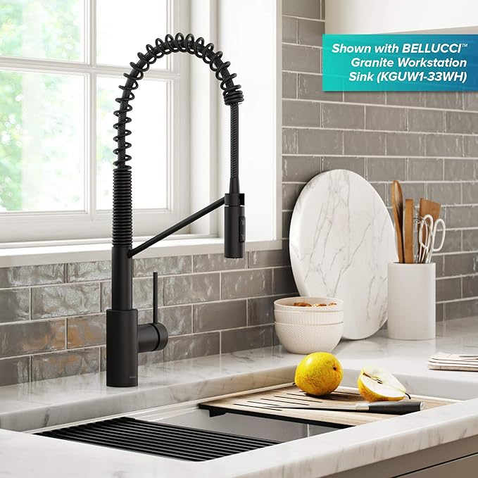KRAUS Oletto Commercial Style Single Handle Pull Down Kitchen Faucet - Image 3