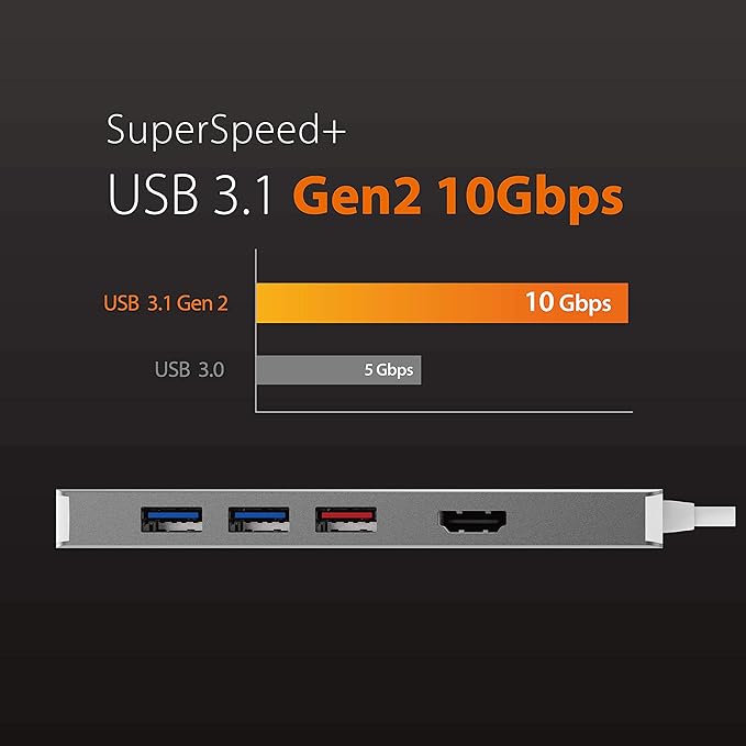 j5create 9 in 1 USB-C Hub-SuperSpeed+Gen 2 Type C Adapter w/Ethernet, - Image 2