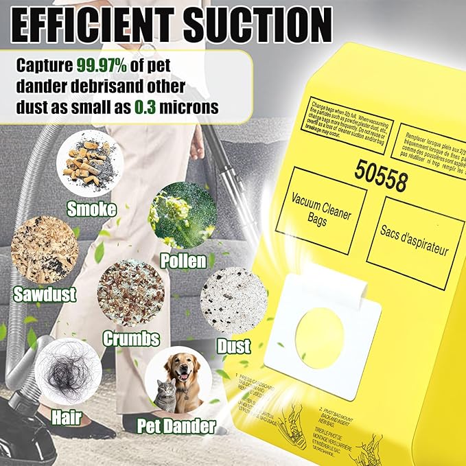 DTESL 30 Pack Vacuum Cleaner Bags Fit - Image 6