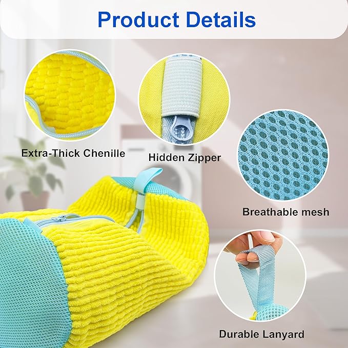 Cilkus Shoe Washing Machine Bag – 2 Pack Reusable Laundry Shoe Bag - Image 4