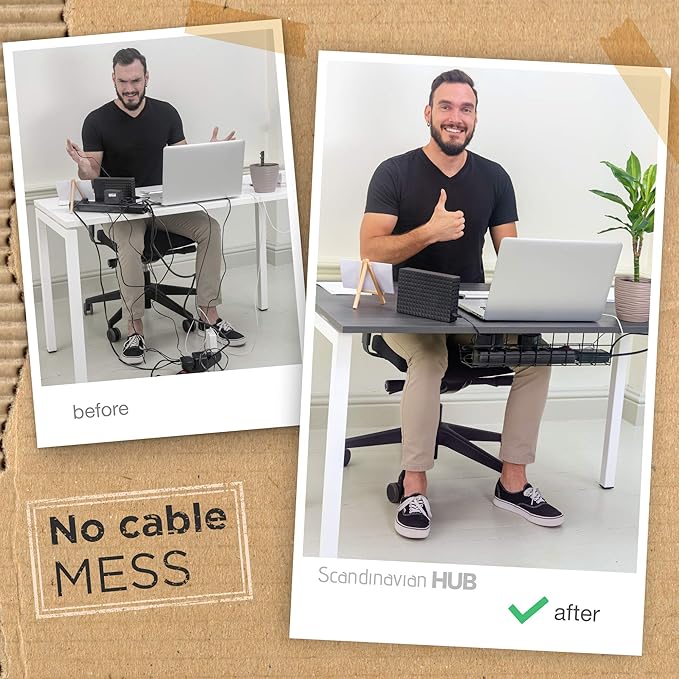 Under Desk Cable Tray, Cord Organizer - Image 2