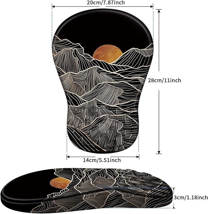 YIWEI Ergonomic Mouse Pad with Wrist Rest - Image 7