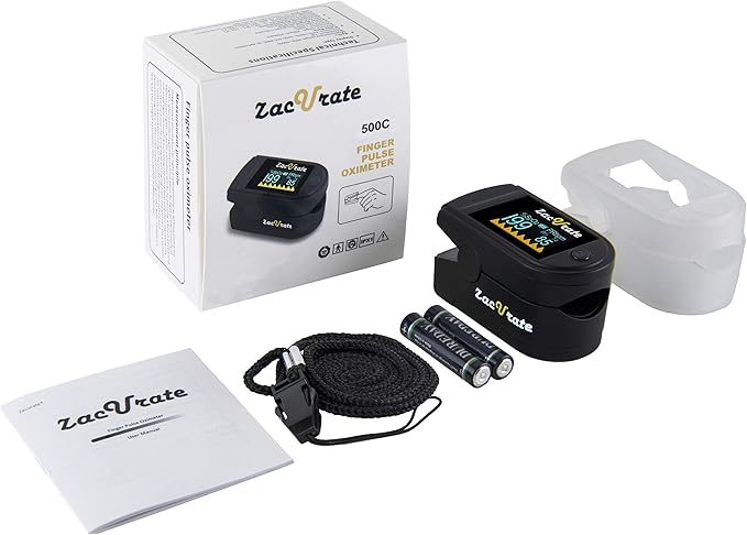 Zacurate 500C Elite Fingertip Pulse Oximeter Blood Oxygen Saturation Monitor - Image 6