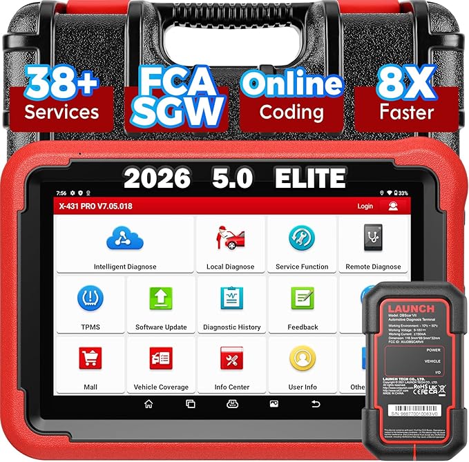 Launch X431 PROS V 5.0, 2026 Newly Bidirectional Scan Tool, 38+ Reset by LAUNCH