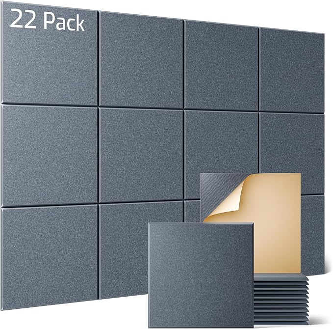 Sonicism 22 Pack Acoustic Wall Panels by Sonicism