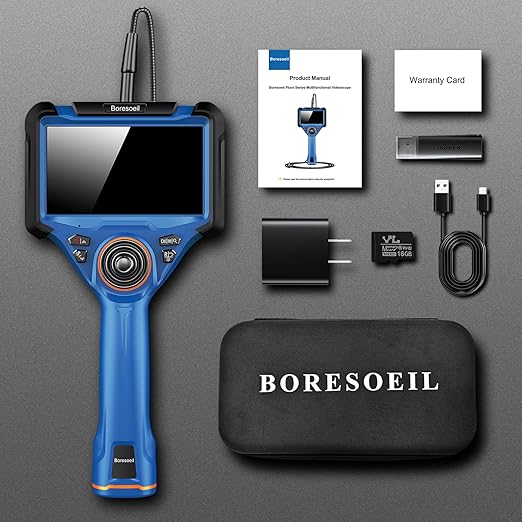 BORESOEIL 360° Articulating Borescope, 5.0FT 0.25in HD 1080P Flexible Snake - Image 8
