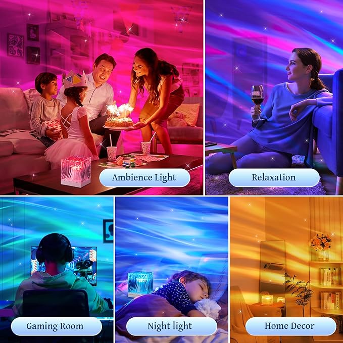 Crystal Lamp for Bedroom, 15 White Noise Machine Room Lights for Bedroom - Image 6