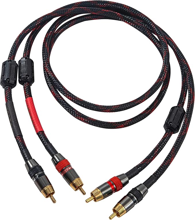 JORZOR RCA Cable, 2RCA Male to 2RCA Male Stereo Audio Cables 【Hi-Fi Sound】 by JORZOR