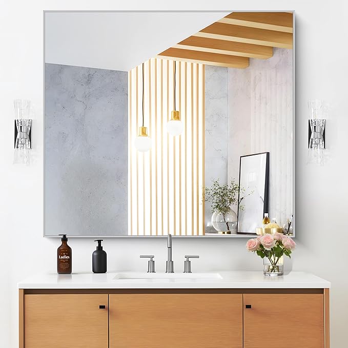 36" x 40"Bathroom Mirror, Decorative Rectangular Vanity Mirror - Image 2