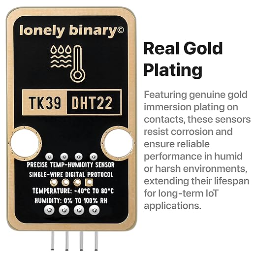 Lonely Binary 6pcs DHT22 DHT11 Gold Edition Digital Temperature Humidity Sensor - Image 3