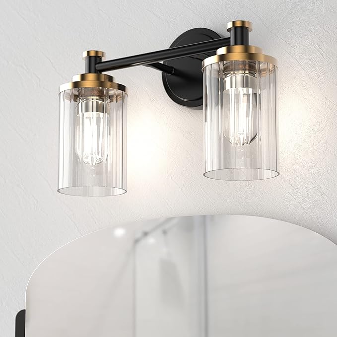 PHIXART Bathroom Lighting Fixtures Black and Gold Bathroom Vanity Light - Image 3