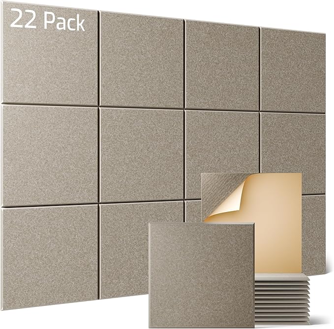 Sonicism 22 Pack Acoustic Wall Panels by Sonicism