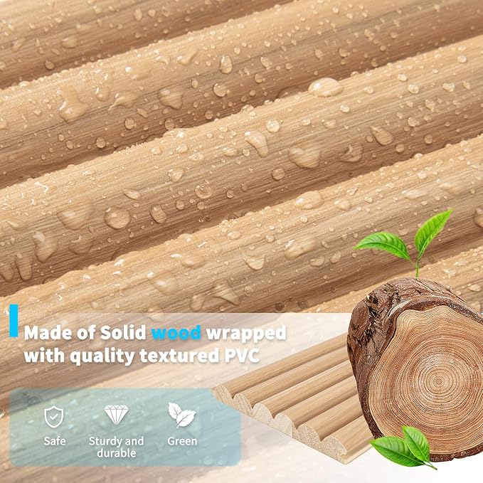 Art3d Fluted Wood Panel for Wall and Ceiling, Beaded Accent Molding for Home - Image 5