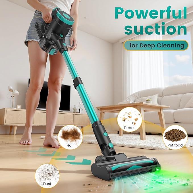 Zefiro 350W Cordless Vacuum Cleaner, 45Mins Runtime Vacuum Cleaners - Image 3