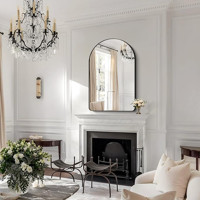 Arched Bathroom Mirror, Wall Mounted Mirror, Living Room, Hanging or Leaning - Image 5