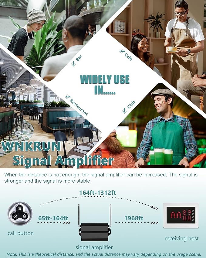 Wireless Calling System Call Waiter Restaurant Pager System - Image 7