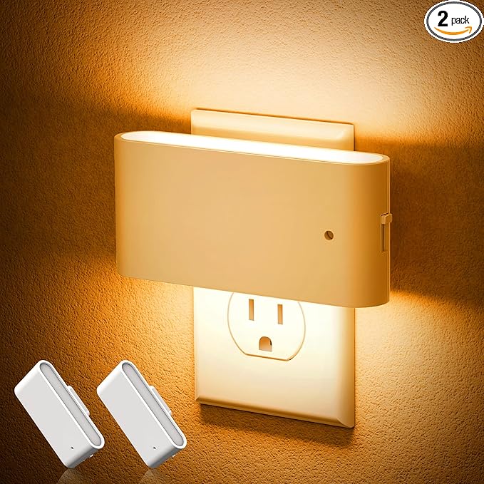 JandCase LED Night Lights Plug into Wall, Amber Night Light by JandCase