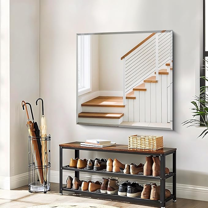 CILIBER Beveled Mirror, 36x36 inch Square Bathroom Mirrors - Image 6