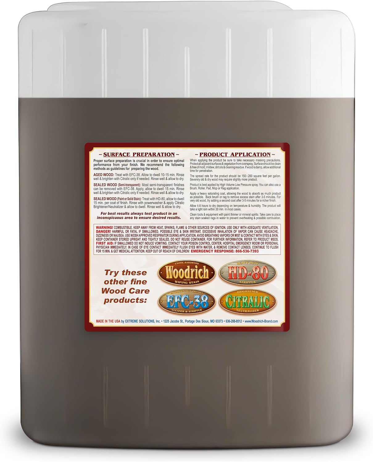 Timber Oil Deep Penetrating Stain for Wood Decks, Fences, Siding, and Log Cabins - 5 Gallons, Brown Sugar (Covers 750 sq. ft.)