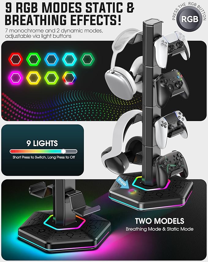 Kytok Headset And Controller RGB Stand - Image 3