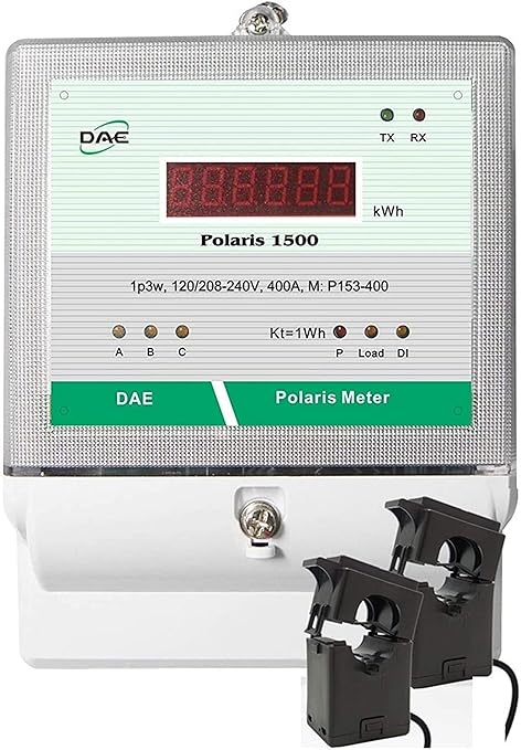 DAE P153-400 KIT, UL kWh Smart Submeter, 1P3W 400A, 2 Split CTs by DAEControls