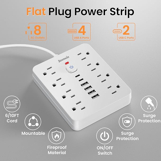 Bawmwim Surge Protector Power Strip - Image 3