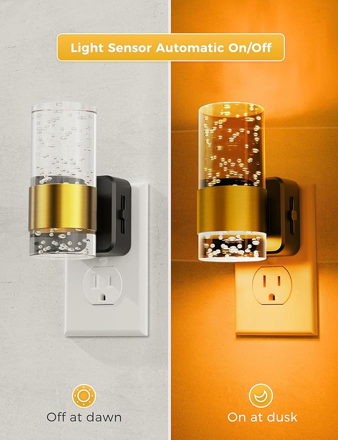 Night lights plug into wall, Amber Night Light - Image 2
